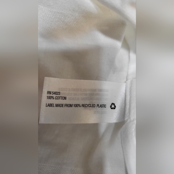 Gap White Striped Sheer Long Sleeve Top Shirt Button Down Size Large Womens - Picture 8 of 8